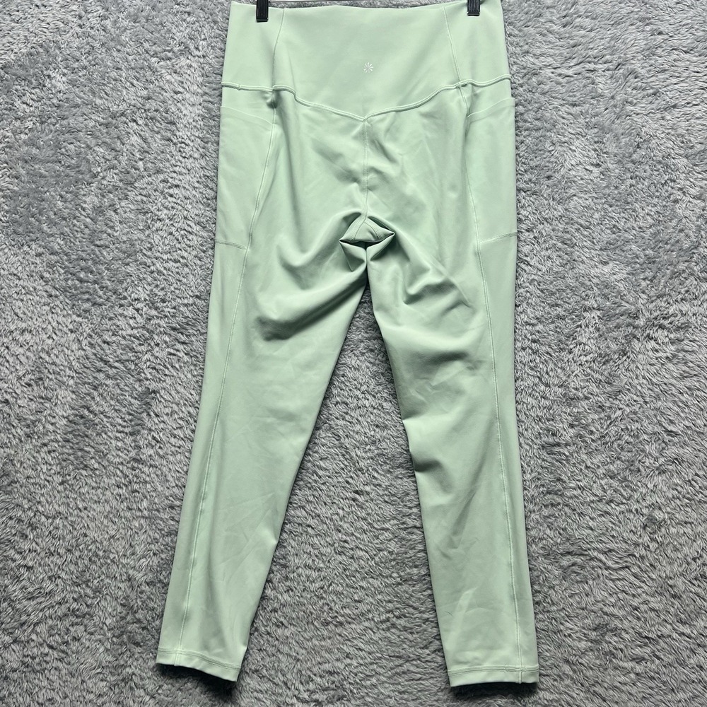 Athleta Salutation Stash Tight 7/8 Leggings Large Mint Green High Rise Pockets